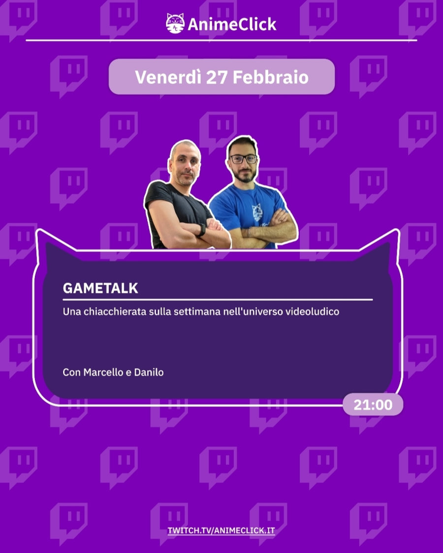 AnimeClick su Twitch: programma dal 23 febbraio all'1 marzo